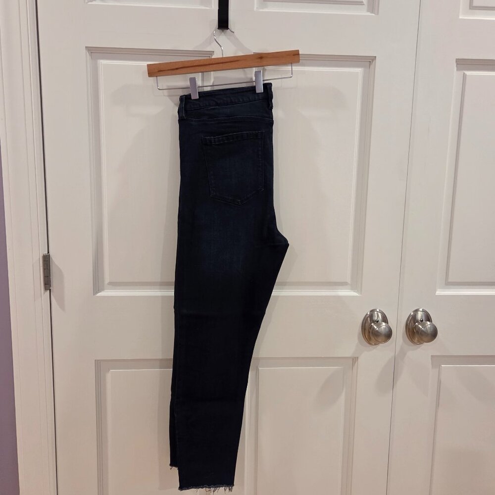 Raw Edge Ankle Skinny Liverpool Dark Wash Jeans